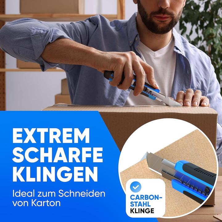 Produktbild ‎Lainfeld 5 Teppichmesser mit 50 Klingen (Cutter)