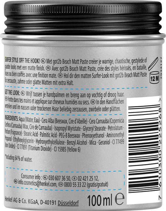 Actual product image Got2b Beach Matt (Hair paste, 100 ml)