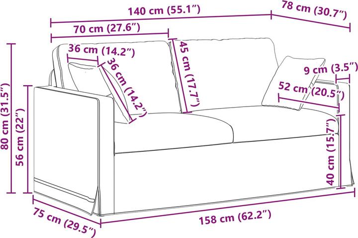 Produktbild vidaXL Sofa (Ecksofa)
