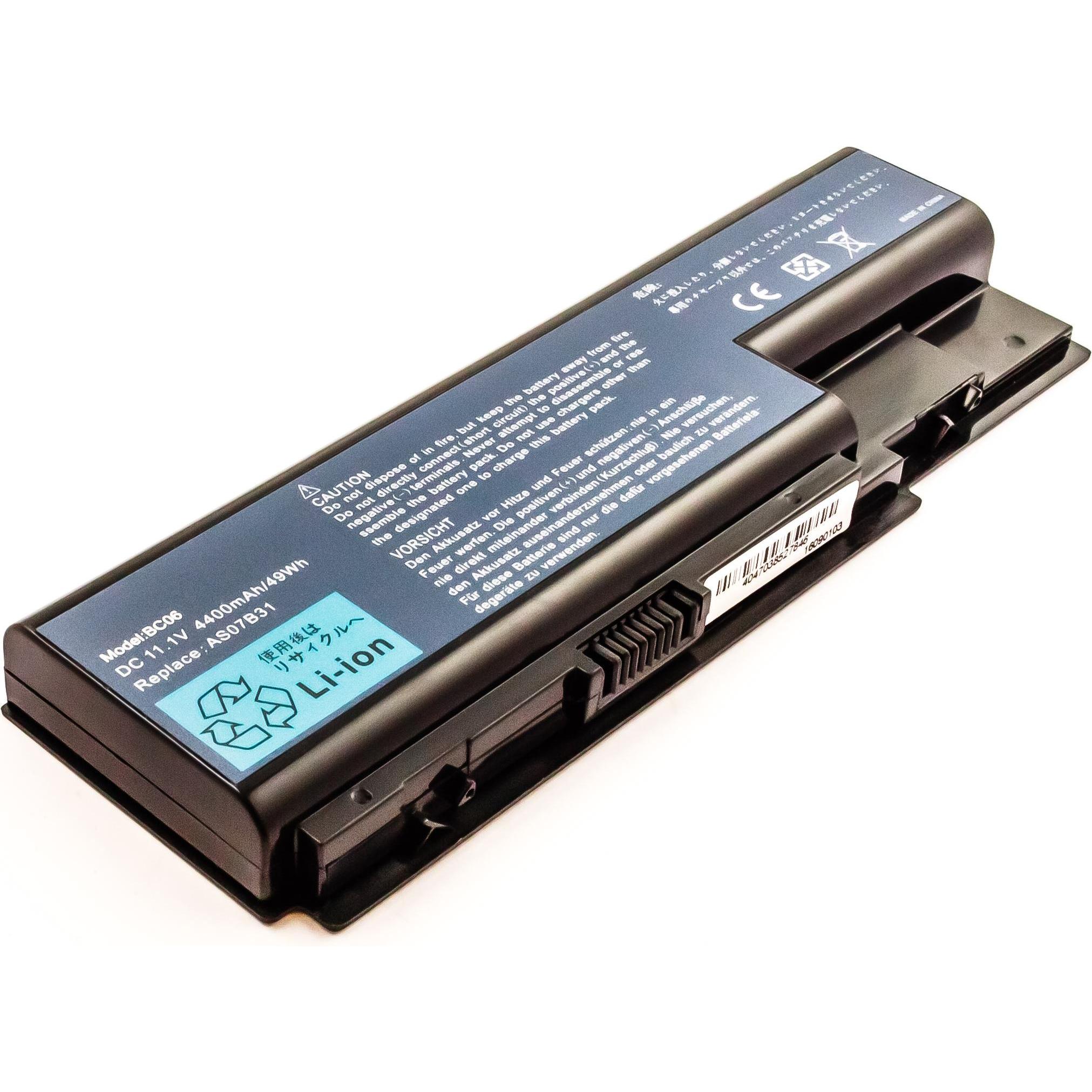 AGI 6345 - Batterie/Akku (4400 mAh), Notebook Akku, Schwarz