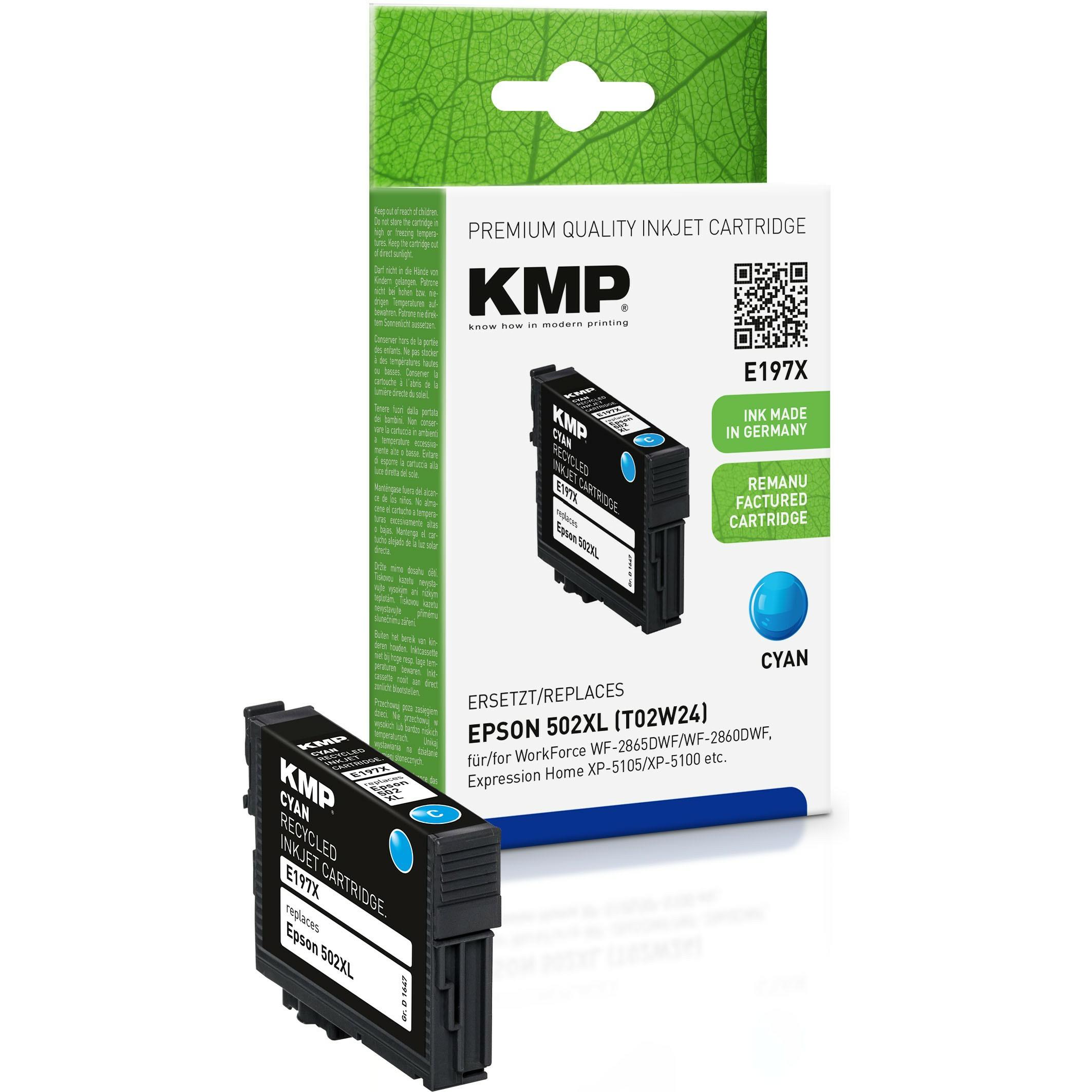 KMP, Druckerpatrone, Tinte ersetzt 502XL (T02W24) (C)