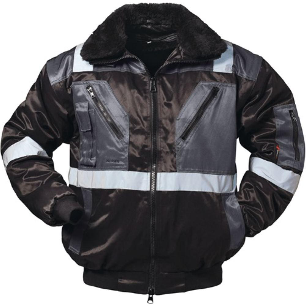 Norway, Arbeitsjacke, Kombipilotenjacke 4 in 1 Kirkenes Grösse XXL schwarz/grau (XXL)