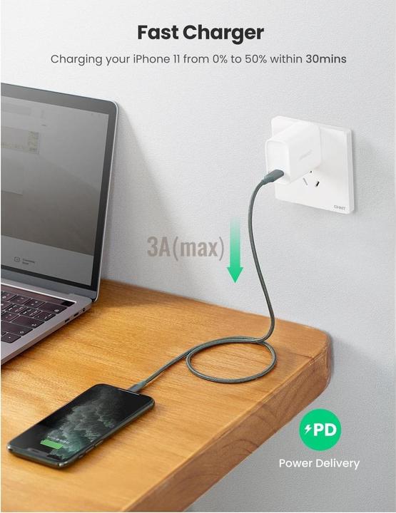 Produktbild Ugreen Lightning – USB C (2 m, USB 2.0)