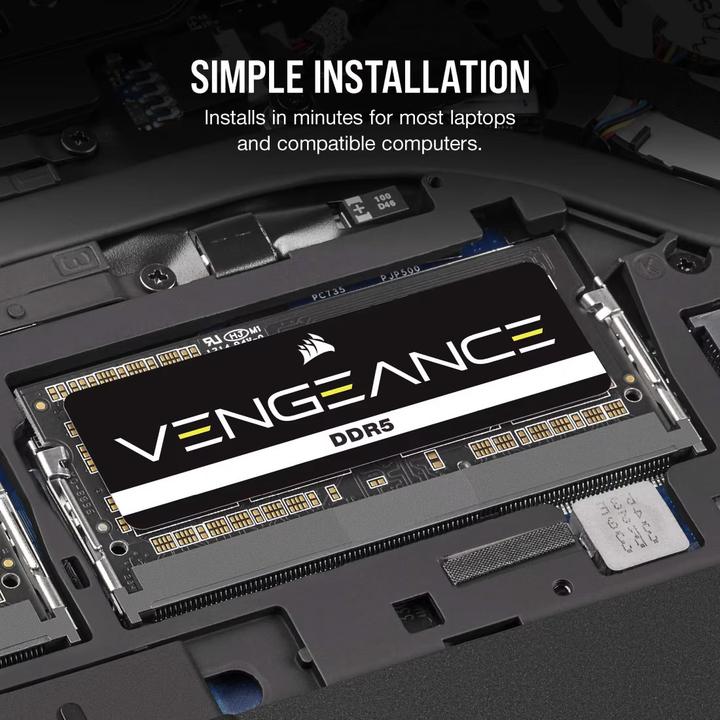 Produktbild Corsair SORAM D5 5600 48GB C48 Vengeance (1 x 48GB, 5600 MHz, DDR5-RAM, SO-DIMM)