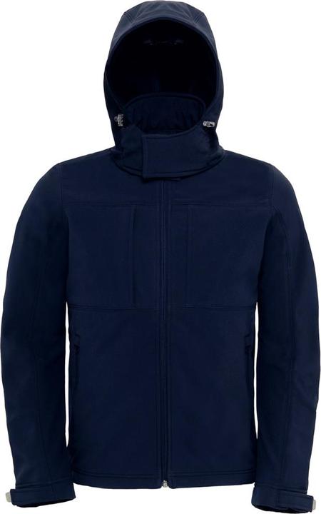 Actual product image B&C softshell jacket with hood fleece lining breathable water-repellent windproof (S)
