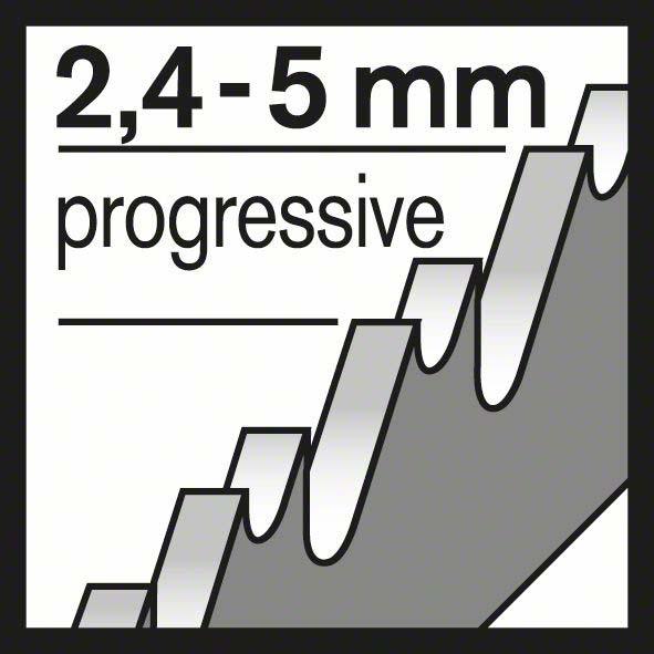 Actual product image Bosch Professional Zubehör PRO Multi Material thick and thin T345XF jigsaw blade, 132 mm, 25 pcs.