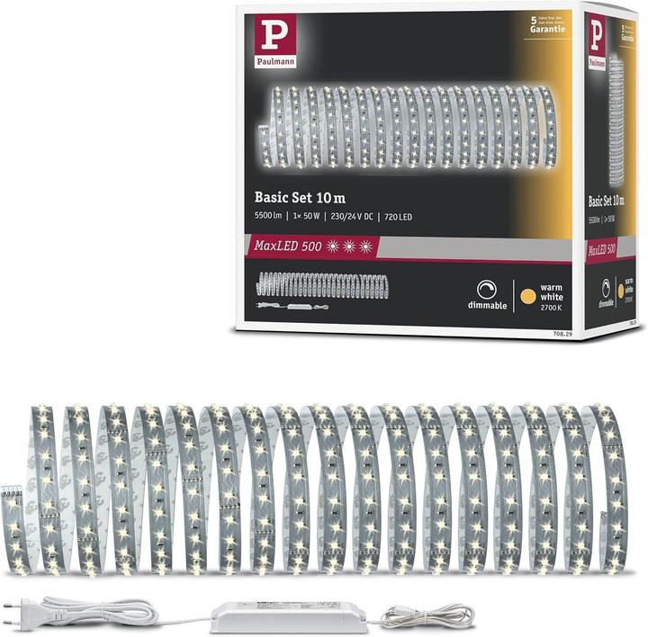 Produktbild Paulmann MaxLED 500 Stripe Set (Warmweiss, 1000 cm, Indoor)