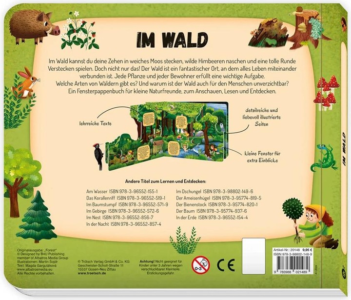 Produktbild Fensterbuch Im Wald (Deutsch, Trötsch Verlag GmbH & Co. KG, 2024)