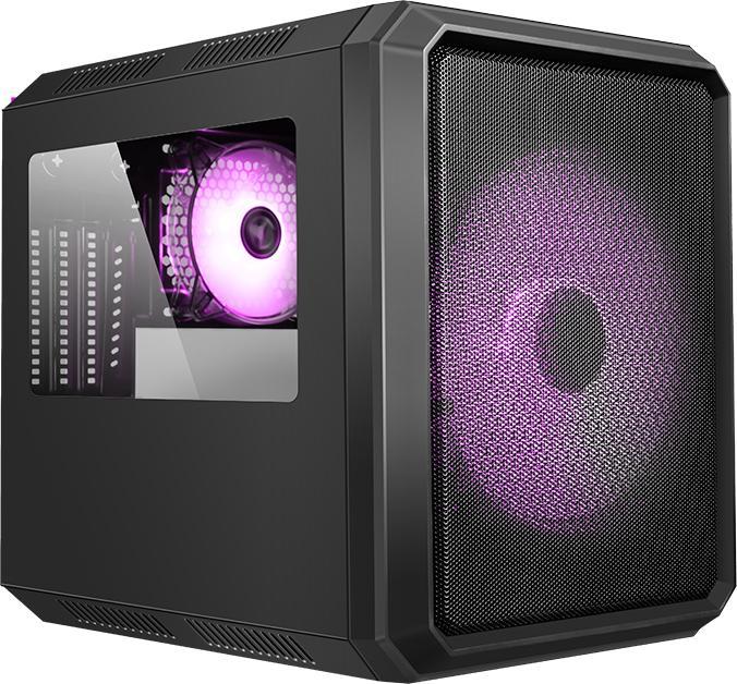 Itek Boitier Cube Micro ATX QBO 8 Evo RGB avec fenêtre (Noir) (mATX, Mini-ATX)