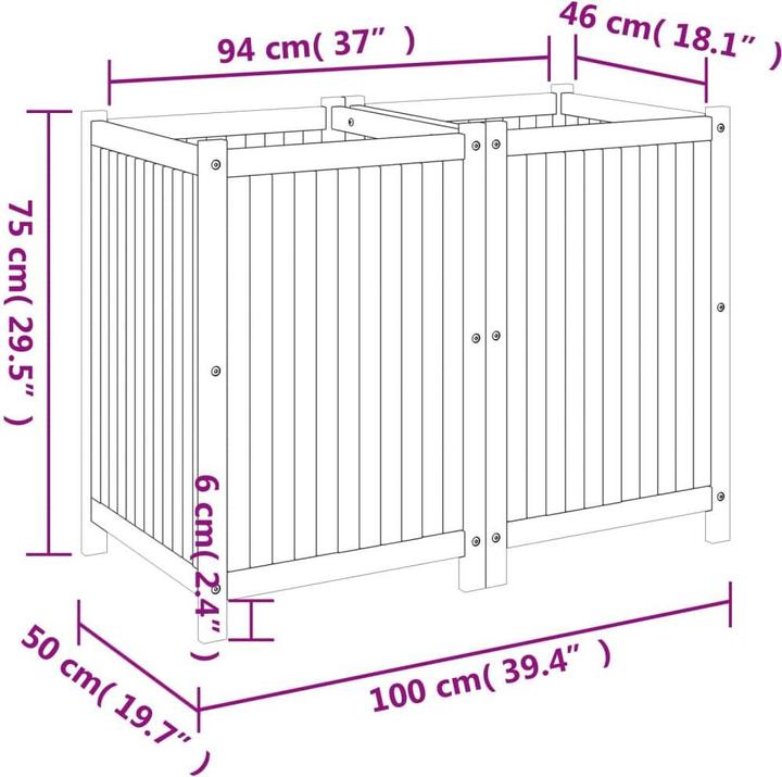 Actual product image vidaXL Pflanzkübel