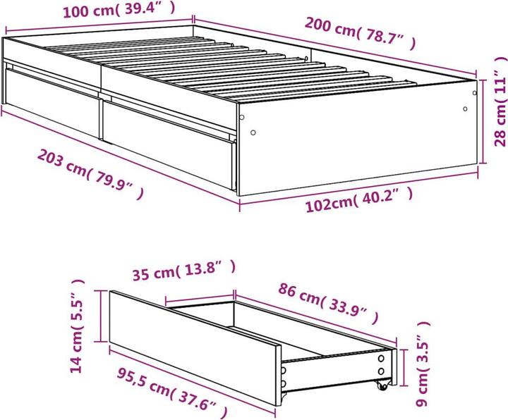 Actual product image VidaXL Khai (100 x 200 cm)