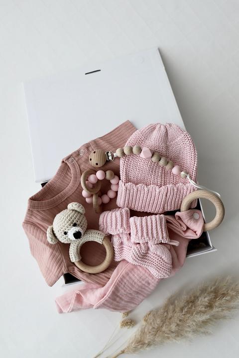 Actual product image Oykami Baby Geschenkbox Rosa "Palermo" heller Bär (0 Months)