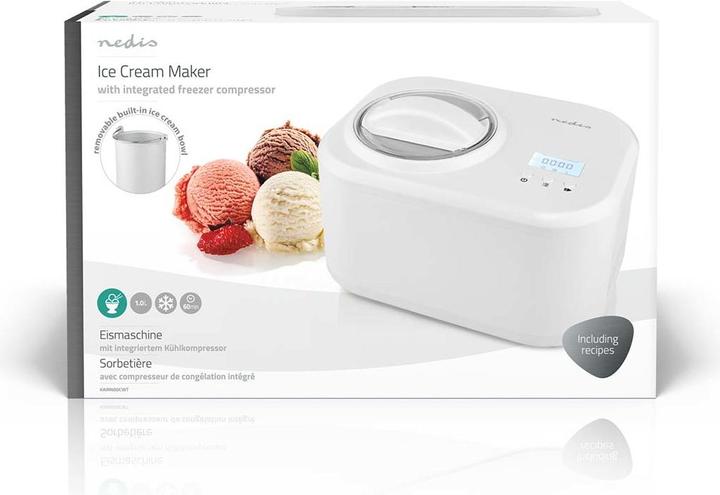 Image du produit Nedis Machine à glaçons | 1.0 l | Blanc | Plastique
