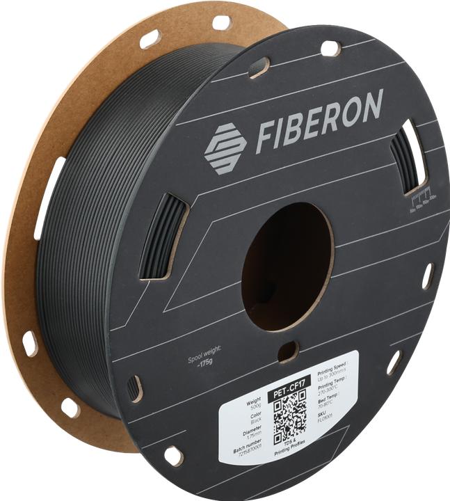 Produktbild Polymaker PET-CF17 1,75mm BLACK 3kg (PET, 1.75 mm, 3000 g, Schwarz)