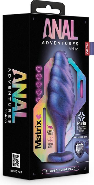 Produktbild Blush Anal Adventures Matrix Bumped Bling Analplug Saphir