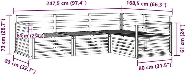 Produktbild vidaXL Outdoor-Sofa