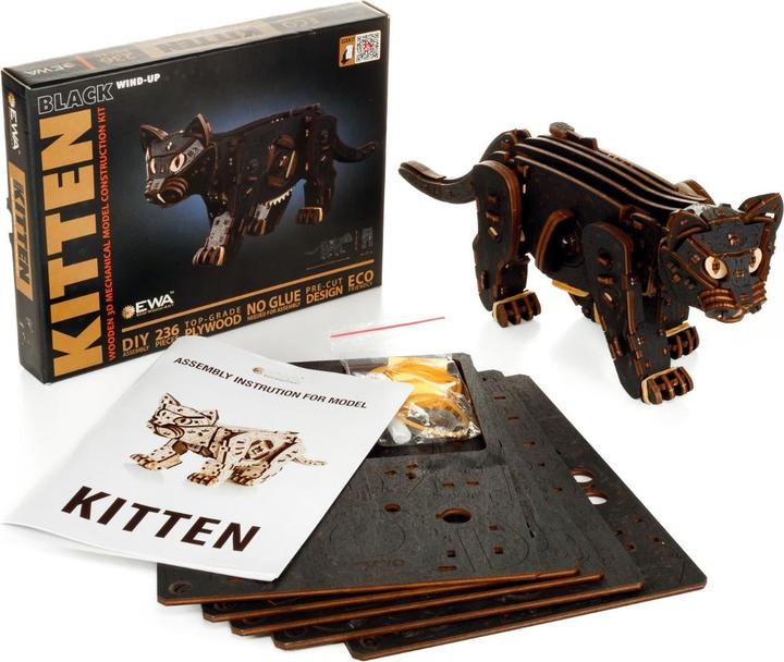 Image du produit Eco Wood Art Chaton - Kit de construction en bois 3D