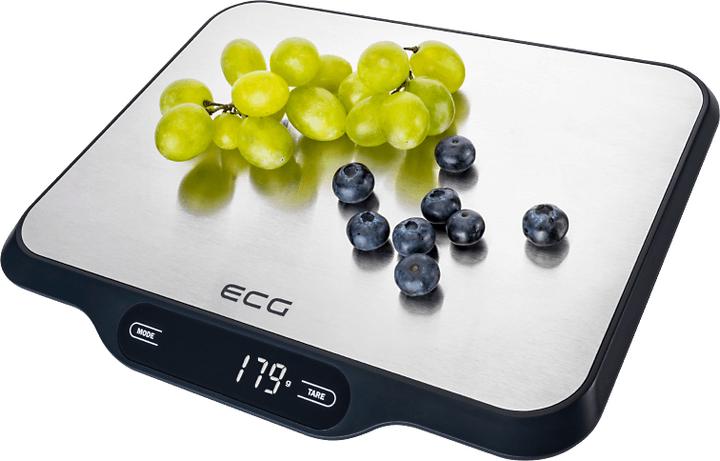 Actual product image ECG KV 215 S Kitchen Scale, Stainless Steel Countertop Rectangle Electronic Kitchen Scale