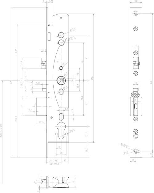 Produktbild Assa Abloy Mediator Schloss Rohrrah. Dornm.45mm 609-402PZ