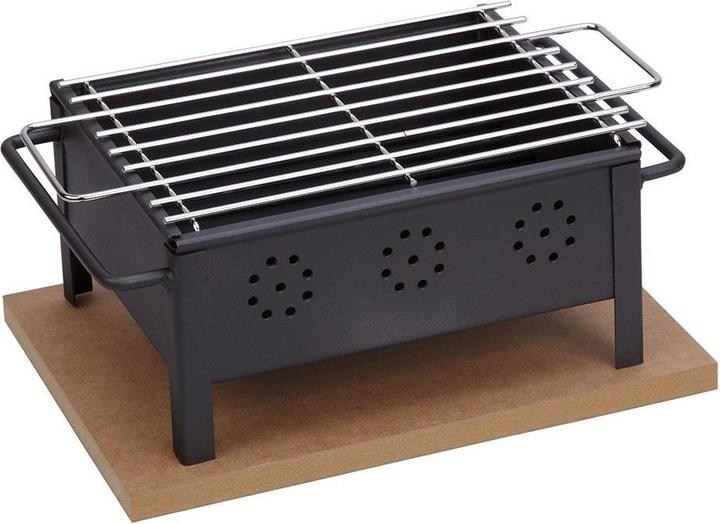 Sauvic Table barbecue for inside and outside 25x20cm including stainless steel grid. (20 cm)