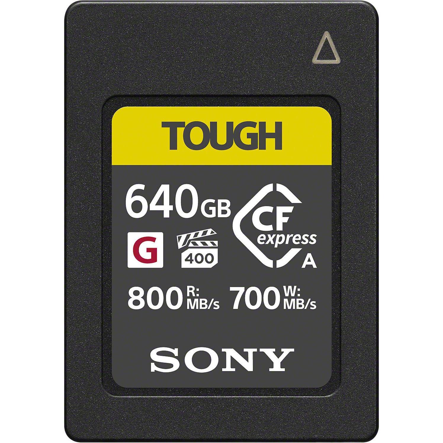 Sony CEA-G (640 GB, CFexpress Typ A), Speicherkarte, Schwarz, Gelb