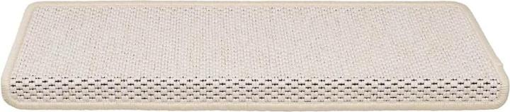Actual product image vidaXL Step mats Self-adhesive sisal look 30 pieces 65x21x4cm Cream (65 x 21 x 4 cm)