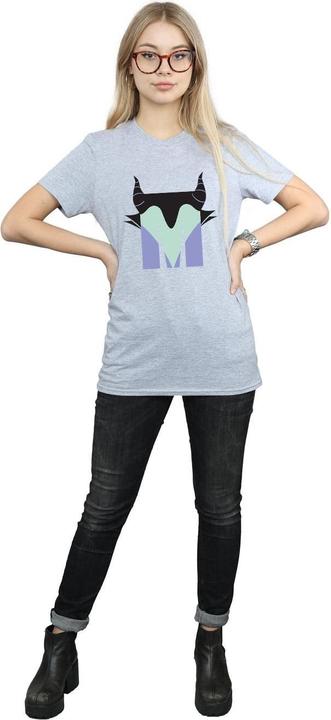 Actual product image Disney Womens/Ladies Alphabet M Is For Maleficent Cotton Boyfriend T-Shirt (M)