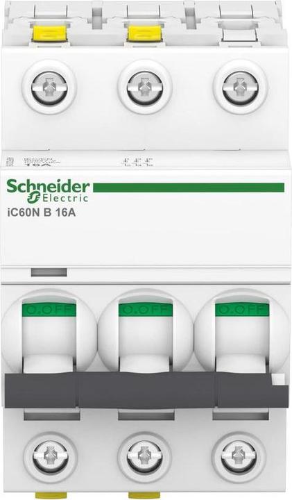 Produktbild Schneider Electric Acti9 iC60N MCB 3 Pole 16A Curve B