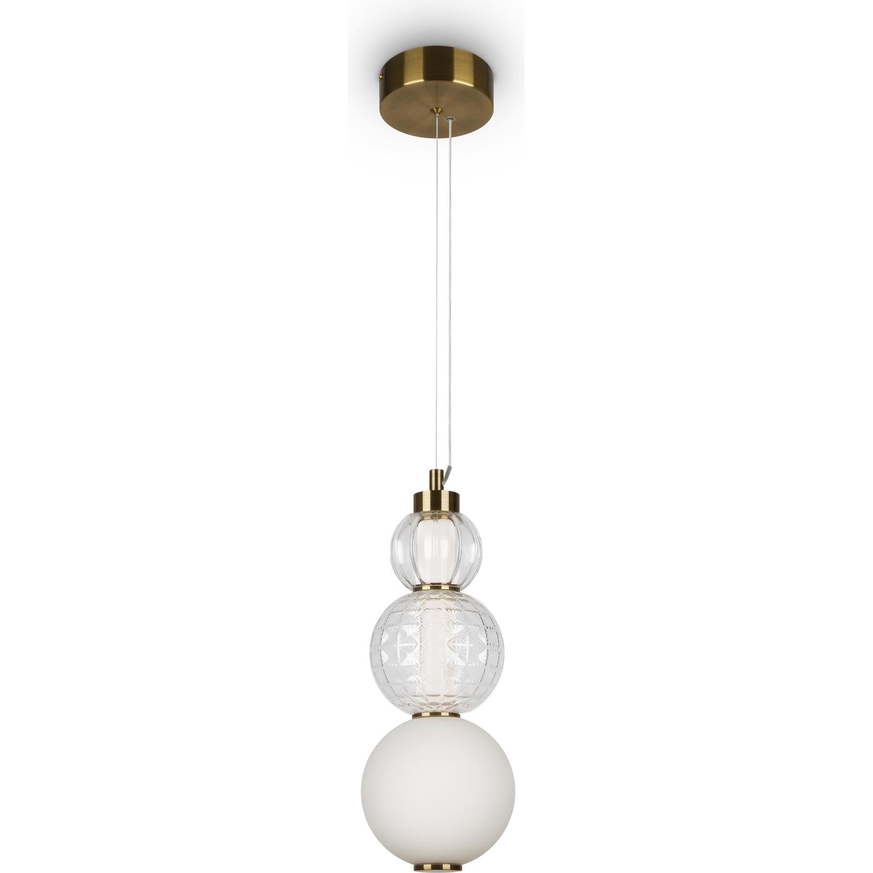 Maytoni, Lampada a sospensione, Lampada a sospensione LED Collar, luce a sospensione 16W colore oro bianco caldo (800 lm)