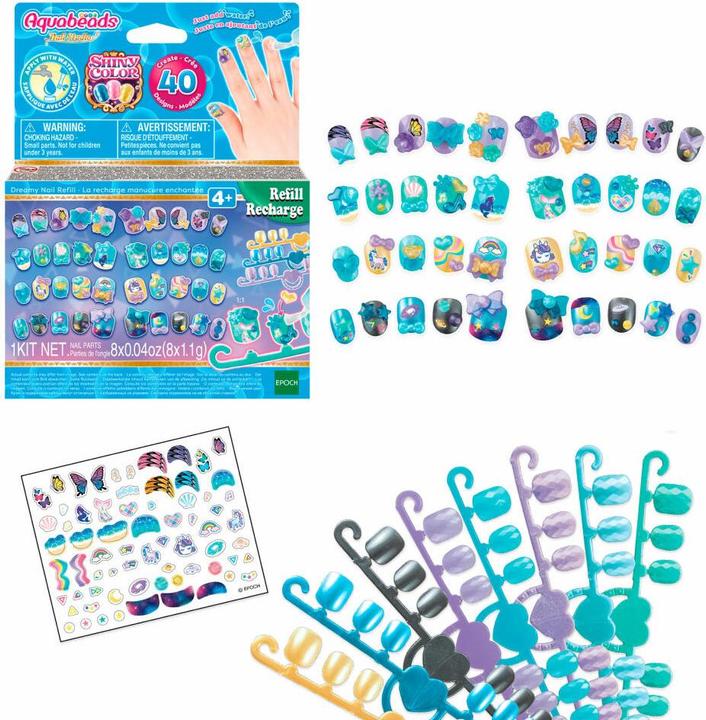 Actual product image Epoch Fingernails Refill Set blue/green