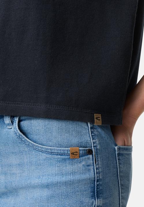 Actual product image Camel Active Kurzarm Strickpullover mit Kapuze (L)