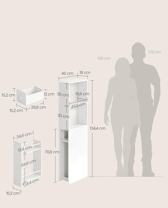 Productafbeelding Songmics Badkamerkast (18 x 40 x 134.40 cm)
