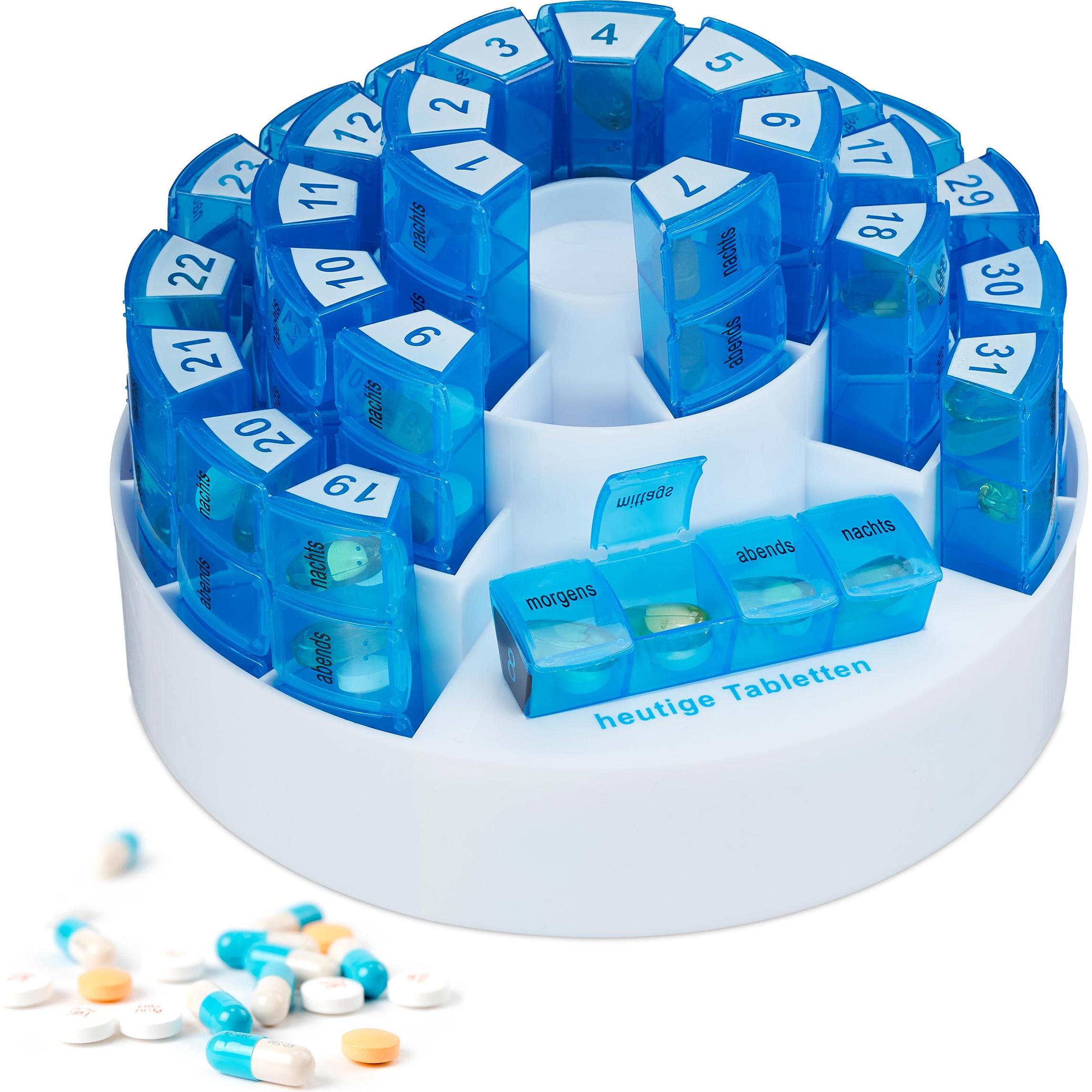 Relaxdays, Medikamentenbox, Tablettenbox