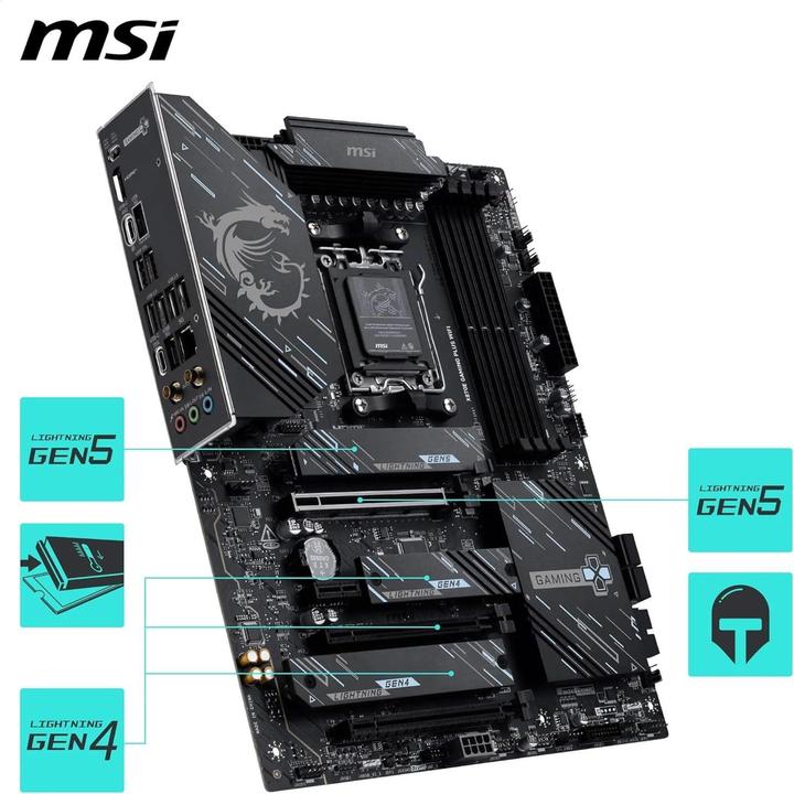 Image du produit MSI X870E GAMING PLUS WIFI (AM5, AMD X870E, ATX)