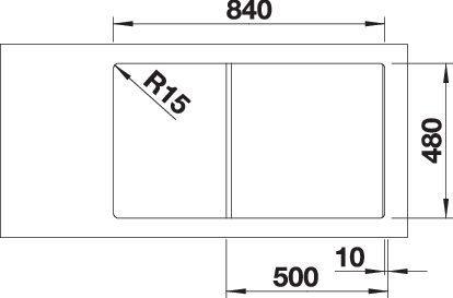 Produktbild Blanco Zia 5 S (Aufsatzspülbecken, 86 cm, 50 cm)