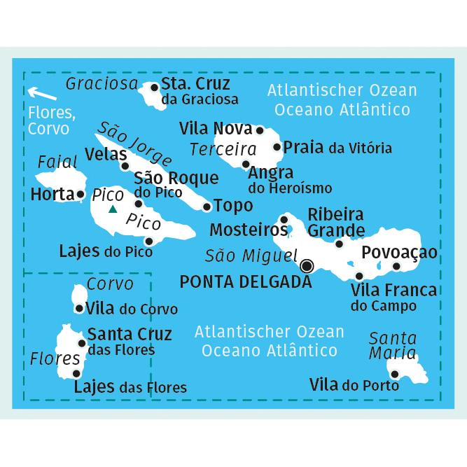 Thumbnail - Wanderkarten-Set 2260 Azoren (2 Karten) 1:50.000, Landkarte