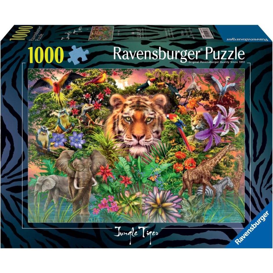 Ravensburger Multicolore Puzzle 1000 Tiger Im Garten (1000 Pezzi)