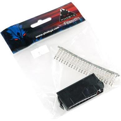 Thumbnail - Phobya ATX Power Connector 24Pin Buchse, Elektronikkabel + Stecker, Schwarz