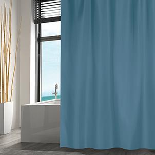 Actual product image spirella Shower curtain polyester 120x200cm Navy Blue (120 x 200 cm)