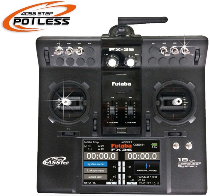 Actual product image Futaba FX-36 + R7208SB Potless remote control