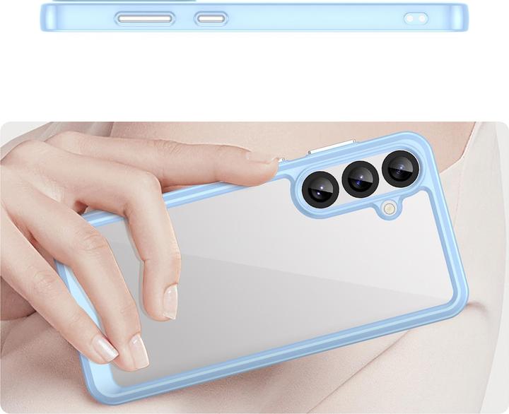Actual product image Hurtel Back panel cover Outer Space Case for Samsung Galaxy A36 Cover with Flexible Frame - Blue (Samsung Galaxy A36)