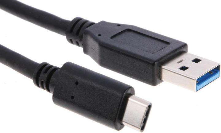 RS PRO USB cable, USB C / USBA, 1m USB 3.0 black (1 m, USB 3.0)