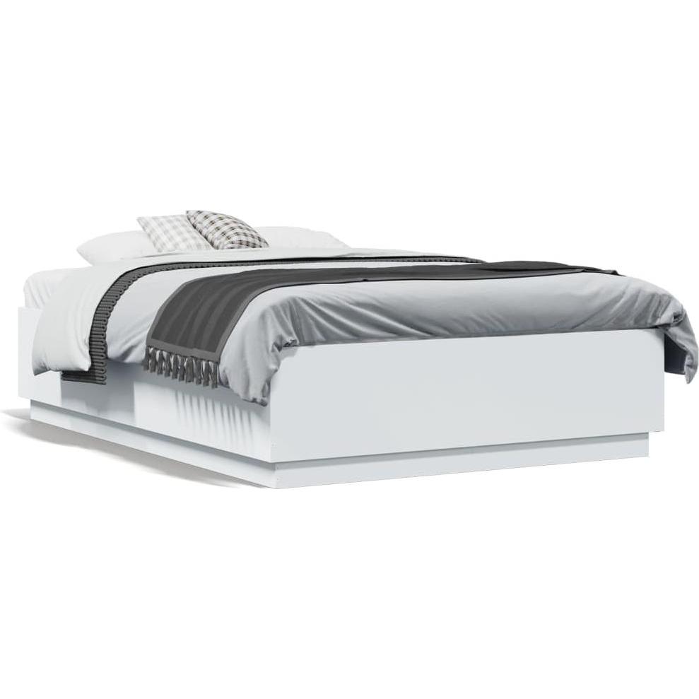 VidaXL, Bett, Bettgestell mit LED (140 x 190 cm)