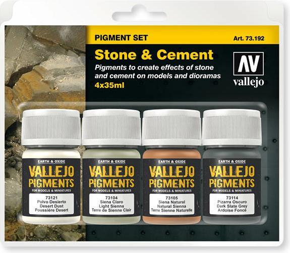 Actual product image Vallejo Stone and Cement Pigment Set