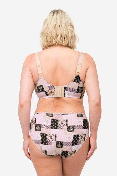Actual product image Ulla Popken Patch Print Underwire-Free Relief Bra (90 D)