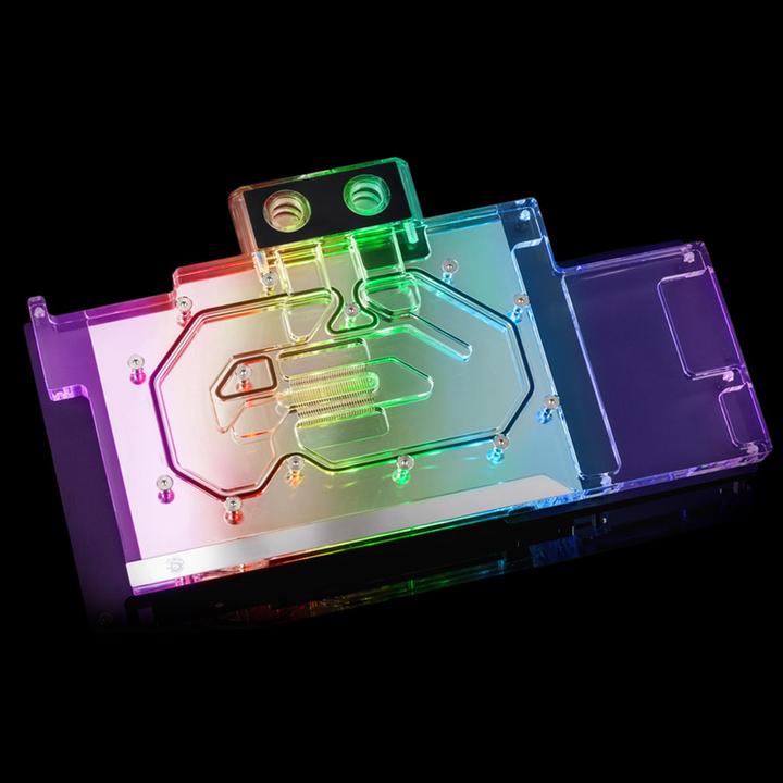 Actual product image Bitspower Classic ASUS ROG Strix GeForce RTX 3080 GPU Water Cooler - Nickel + Acrylic