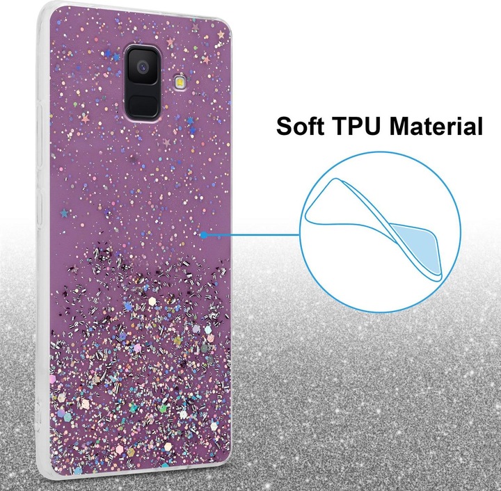 Actual product image Cadorabo TPU cover sparkling glitter (Samsung Galaxy J6 (2018))
