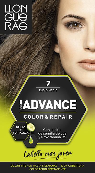 Actual product image Llongueras COLOR ADVANCE #7-rubio medio (7)