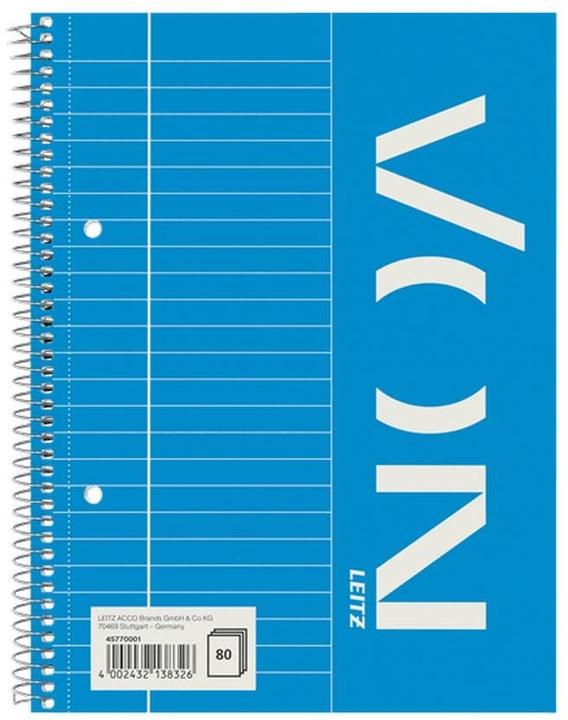 Image du produit von Notizblock A5 liniert, 80 Blatt, Blau, 5 Stück (A5, À rayures)