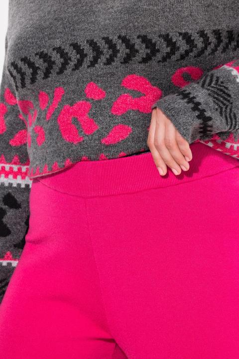 Produktbild Ulla Popken Strickhose, weites Bein, Elastikbund, formstabiler Strick (60)